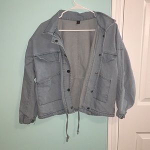 Oversized Light Wash Denim Jacket